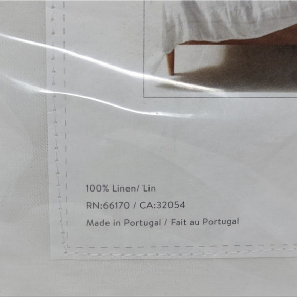 NEW Anthropologie Jazzy Stitched Linen White King Shams - Picture 2 of 7